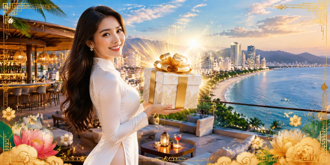 Người dùng xem kết quả xổ số và đặt cược tại Nha Trang với áo dài